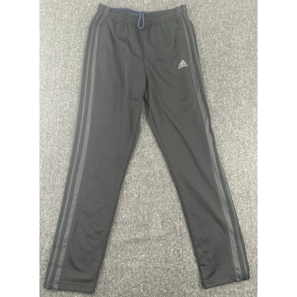 Adidas Track Pants Kids Medium Black Primegreen 3-Stripe Tiro Athletic Training